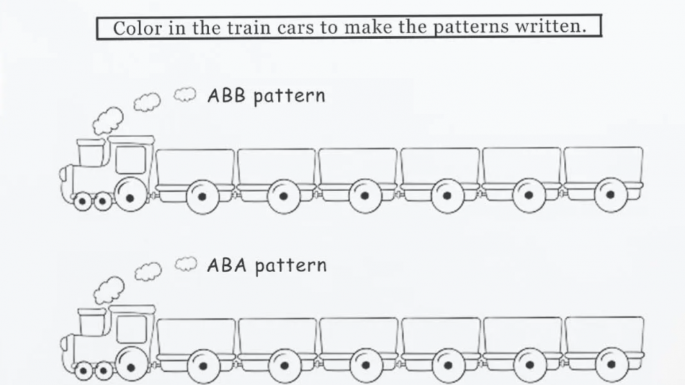 color the train